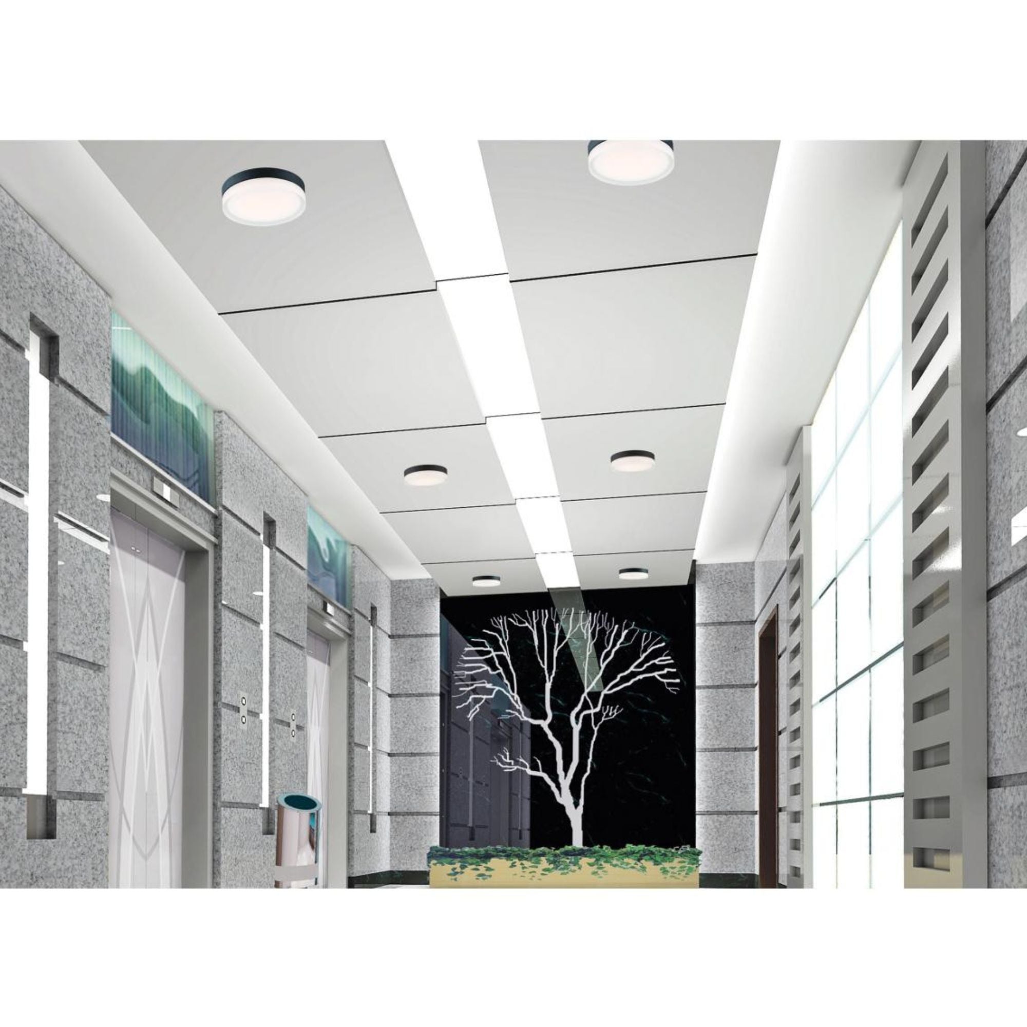 8" Round Flush Mount LED Retrofit Kit, 3200lm, Selectable CCT, 120-277V