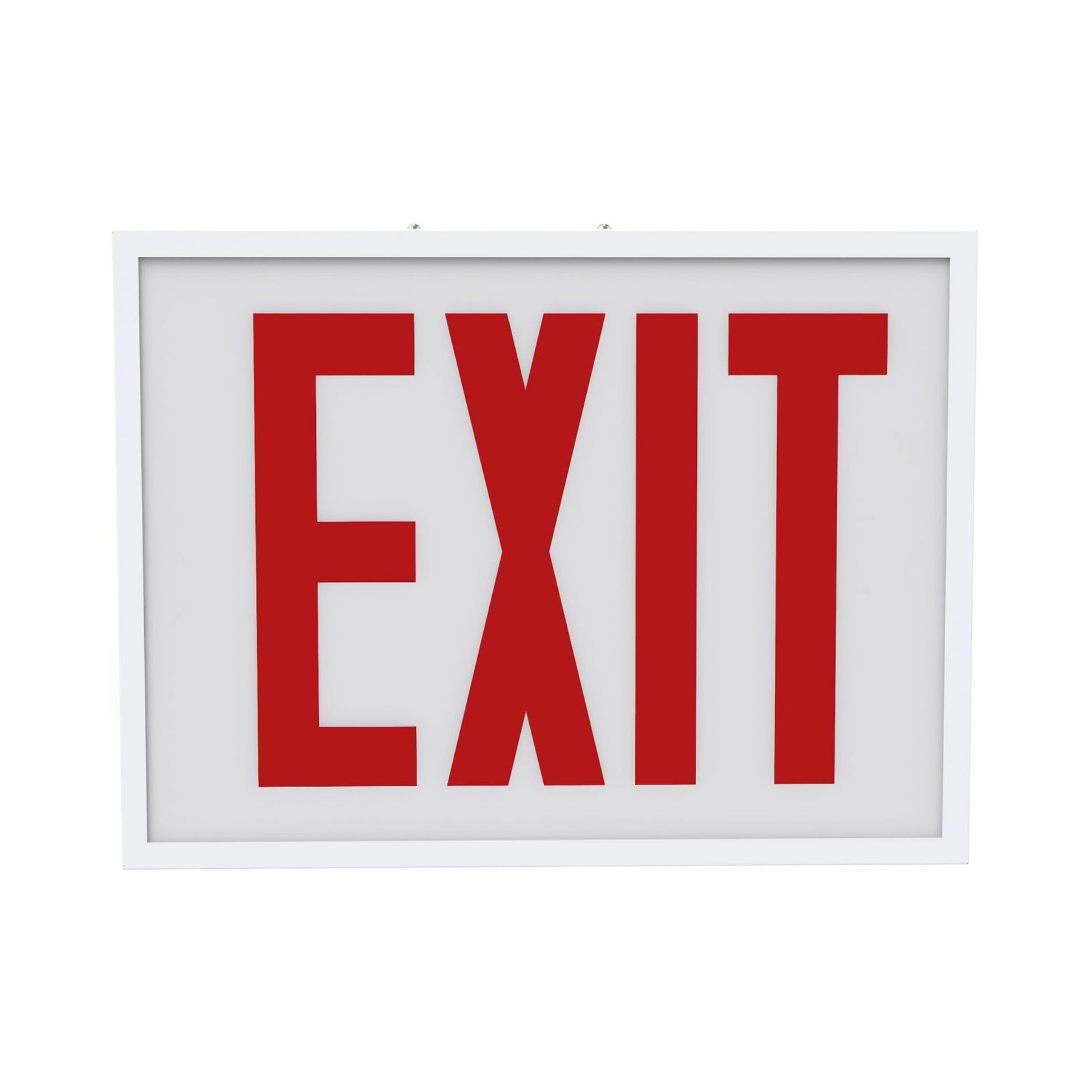LED Exit Sign, Single Face, Red Letters, White - Bees Lighting