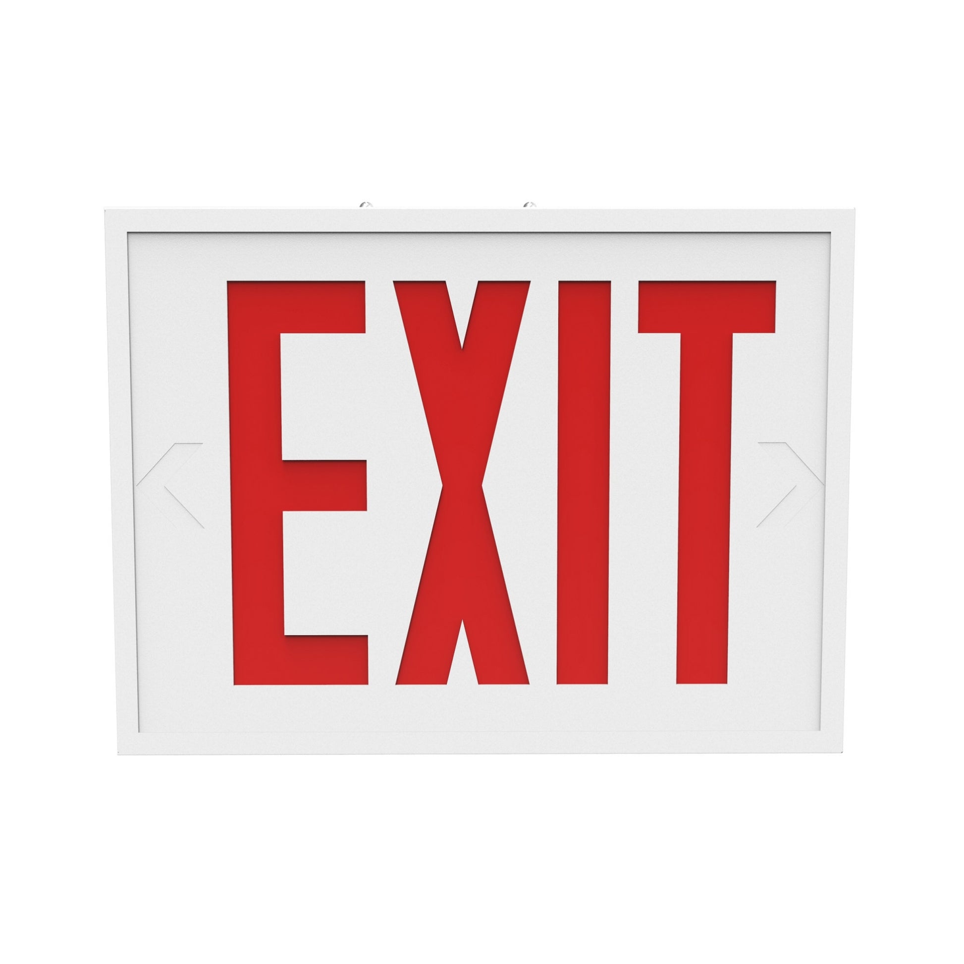 LED Exit Sign, Single Face, Red Letters, White - Bees Lighting