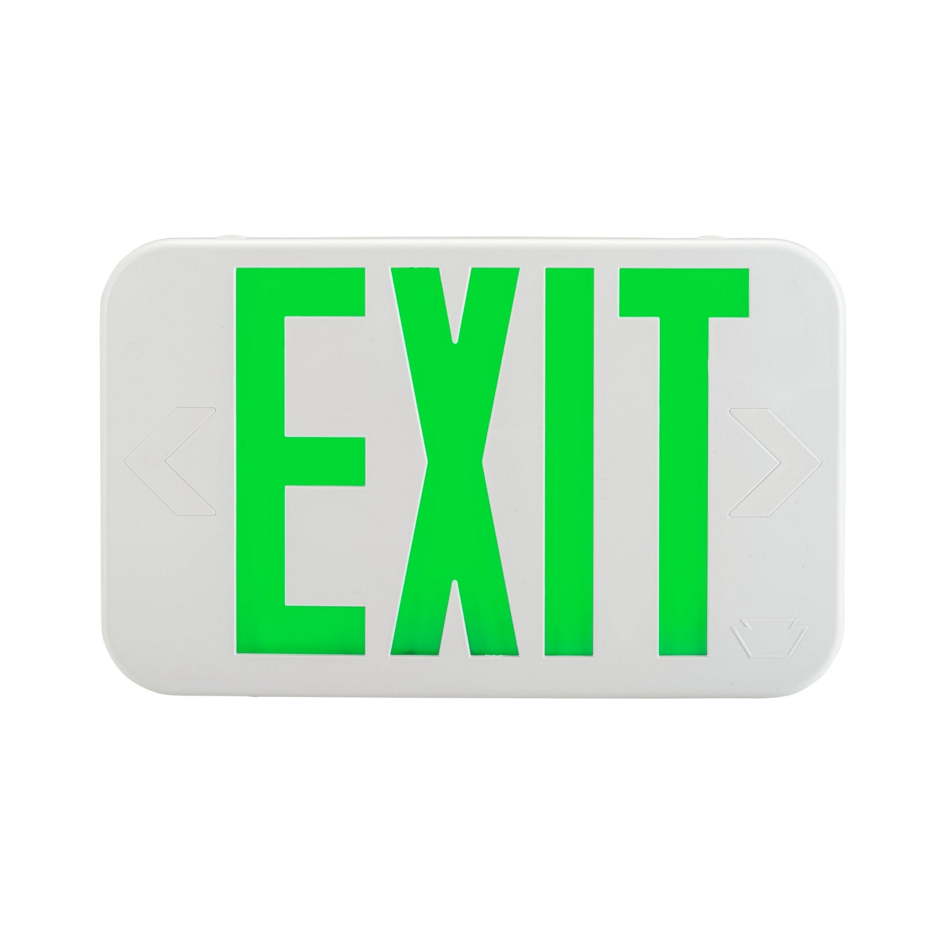 LED Exit Sign, Single/Double Face, Red/Green Letters, White - Bees Lighting