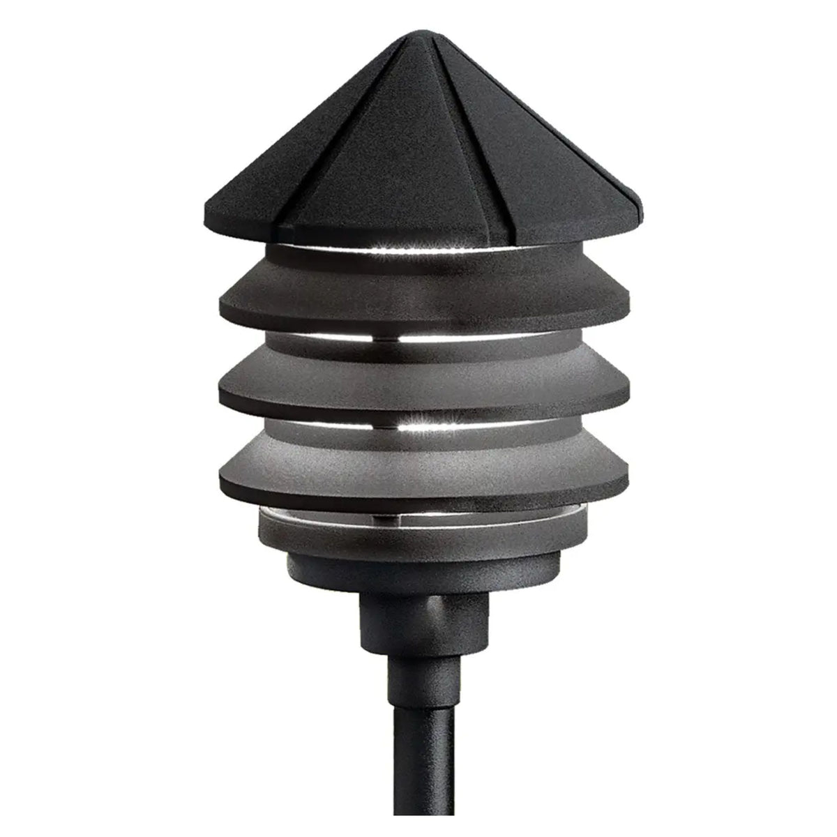 Kichler Three Tier 12V Path Light in Textured Black