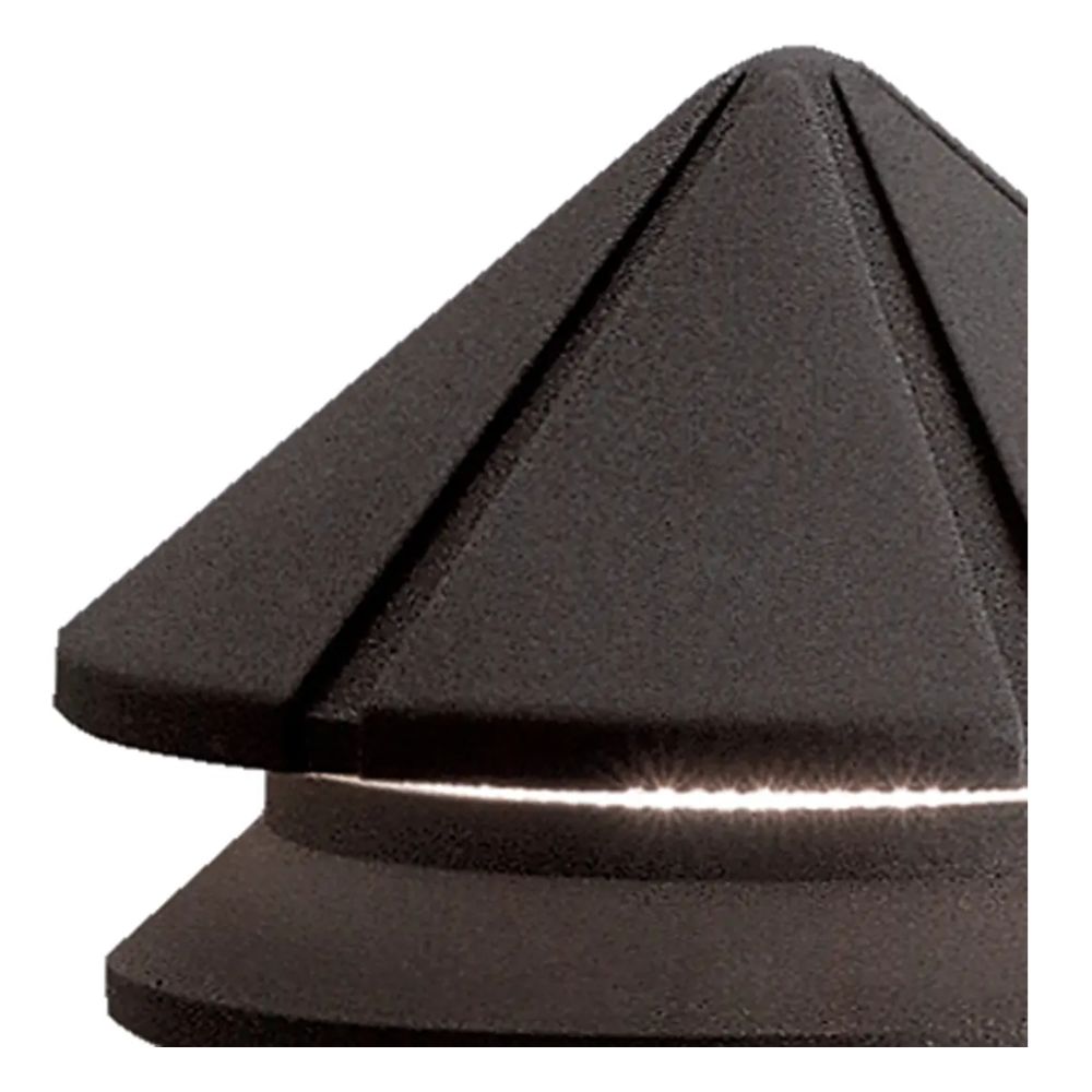 Kichler Six Groove 120V Three Tier Path Light in Textured Architectural Bronze