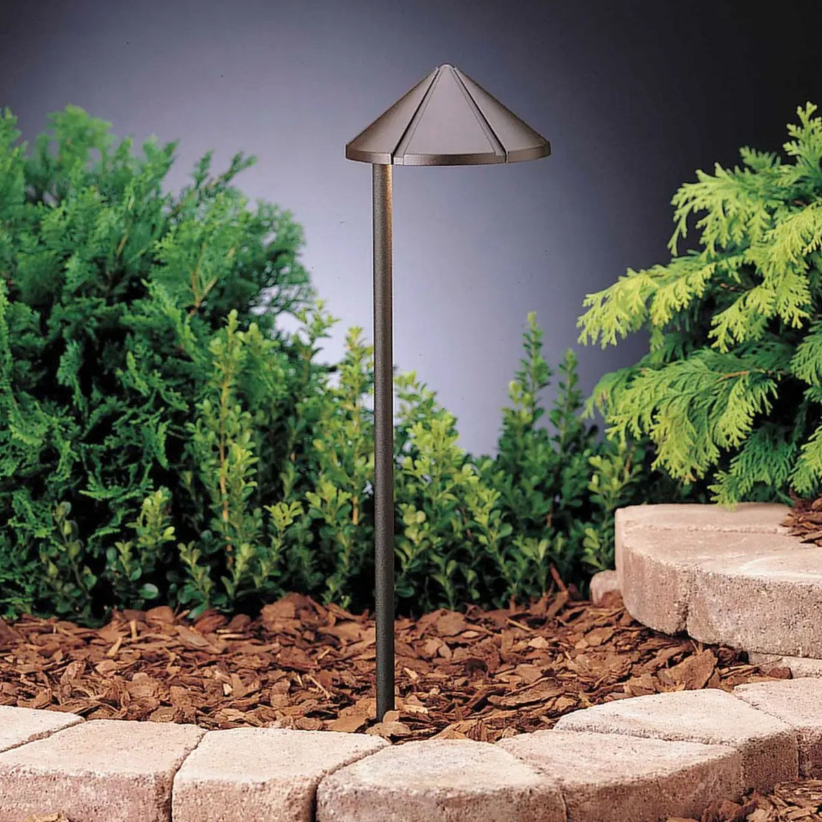 Kichler Six Groove 19.5 in. Side Mount Path Light in Textured Architectural Bronze