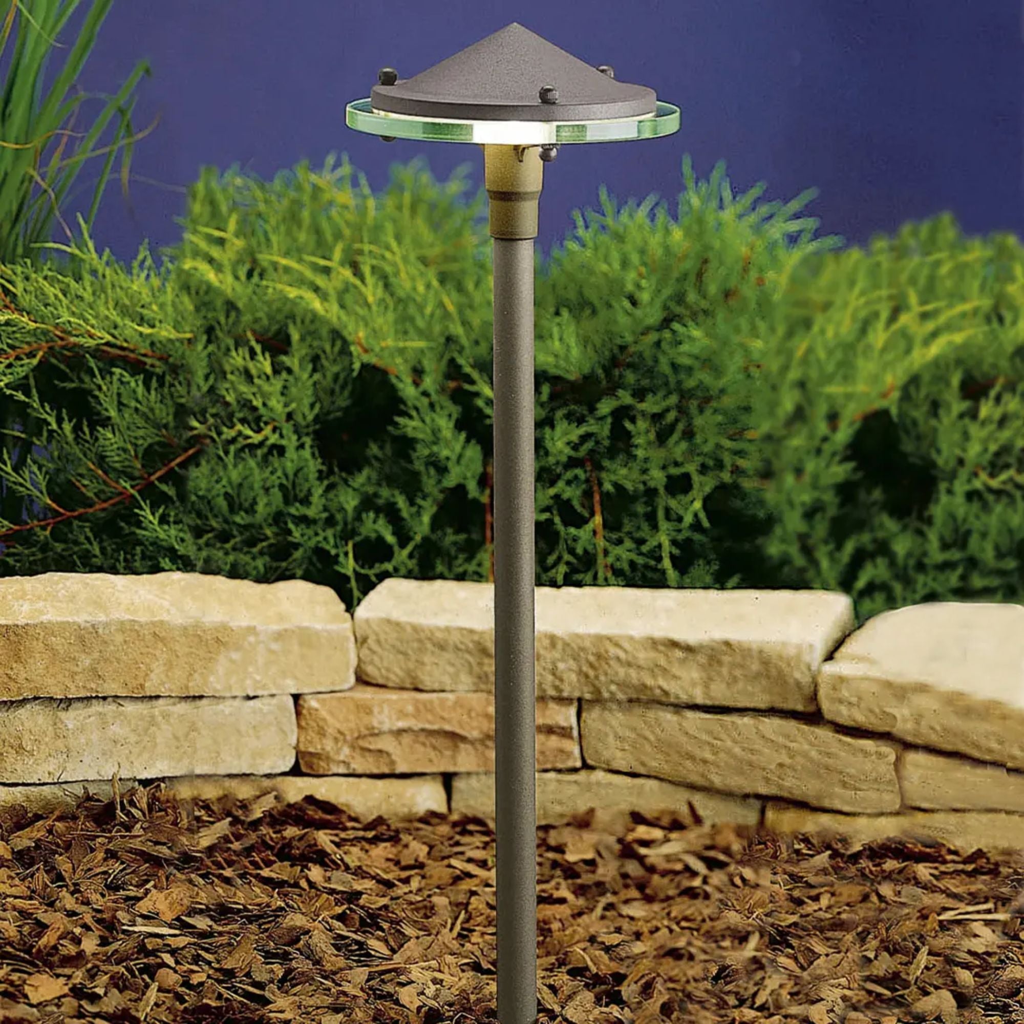 Kichler Glass & Metal 22" Path Light in Textured Architectural Bronze