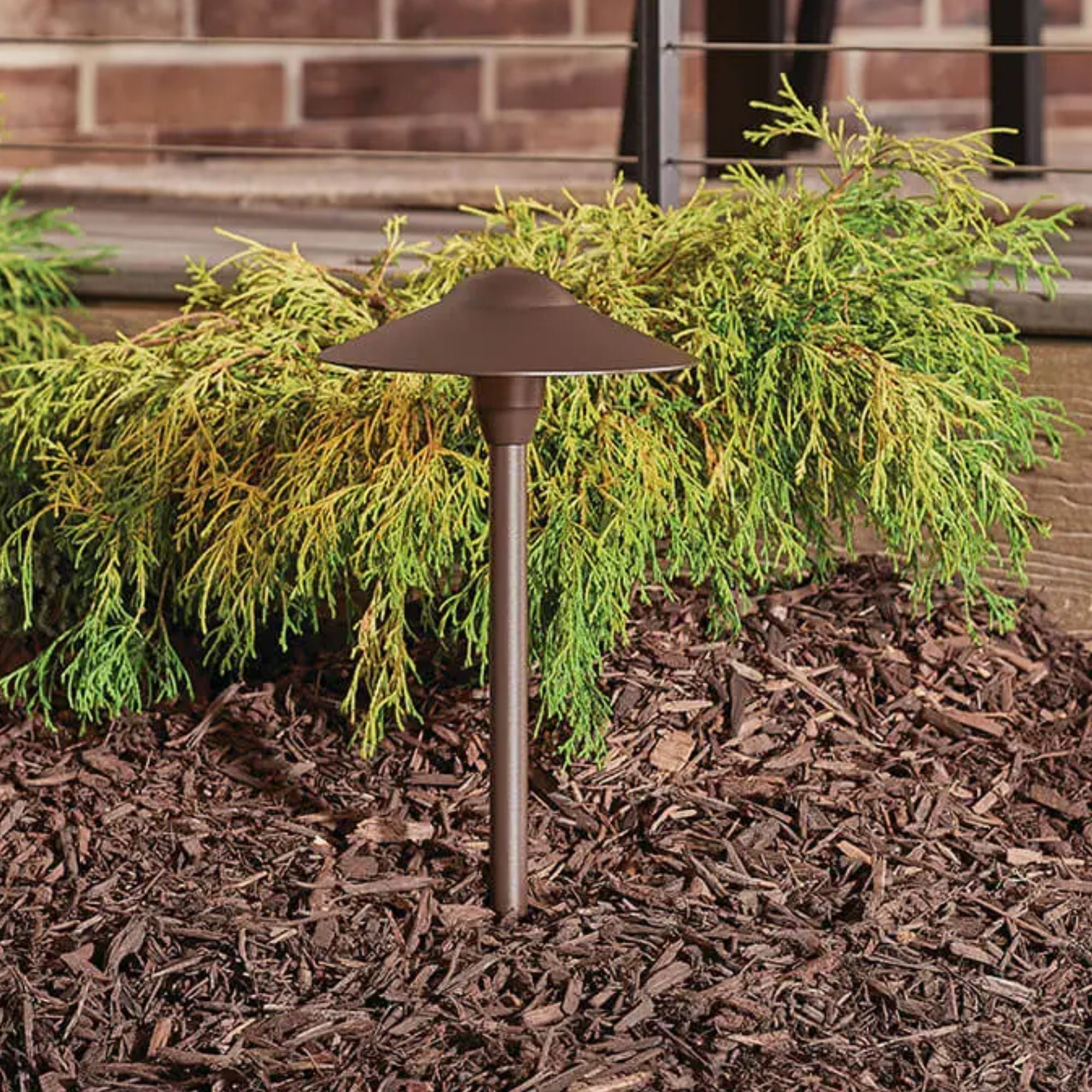 Kichler Dome 15 in. Path Light in Textured Architectural Bronze