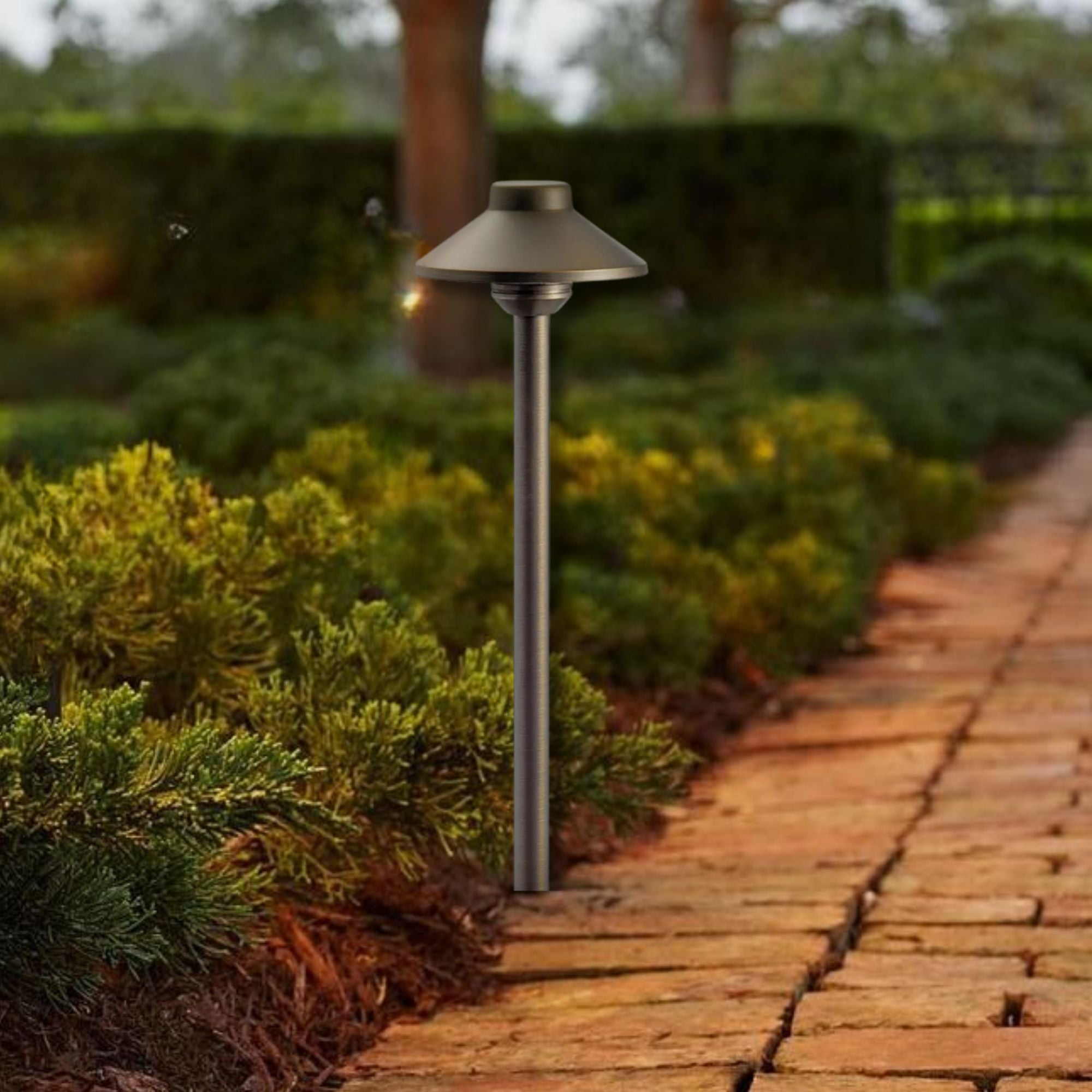 Kichler Stepped Dome 19.25 in. Path Light in Centennial Brass