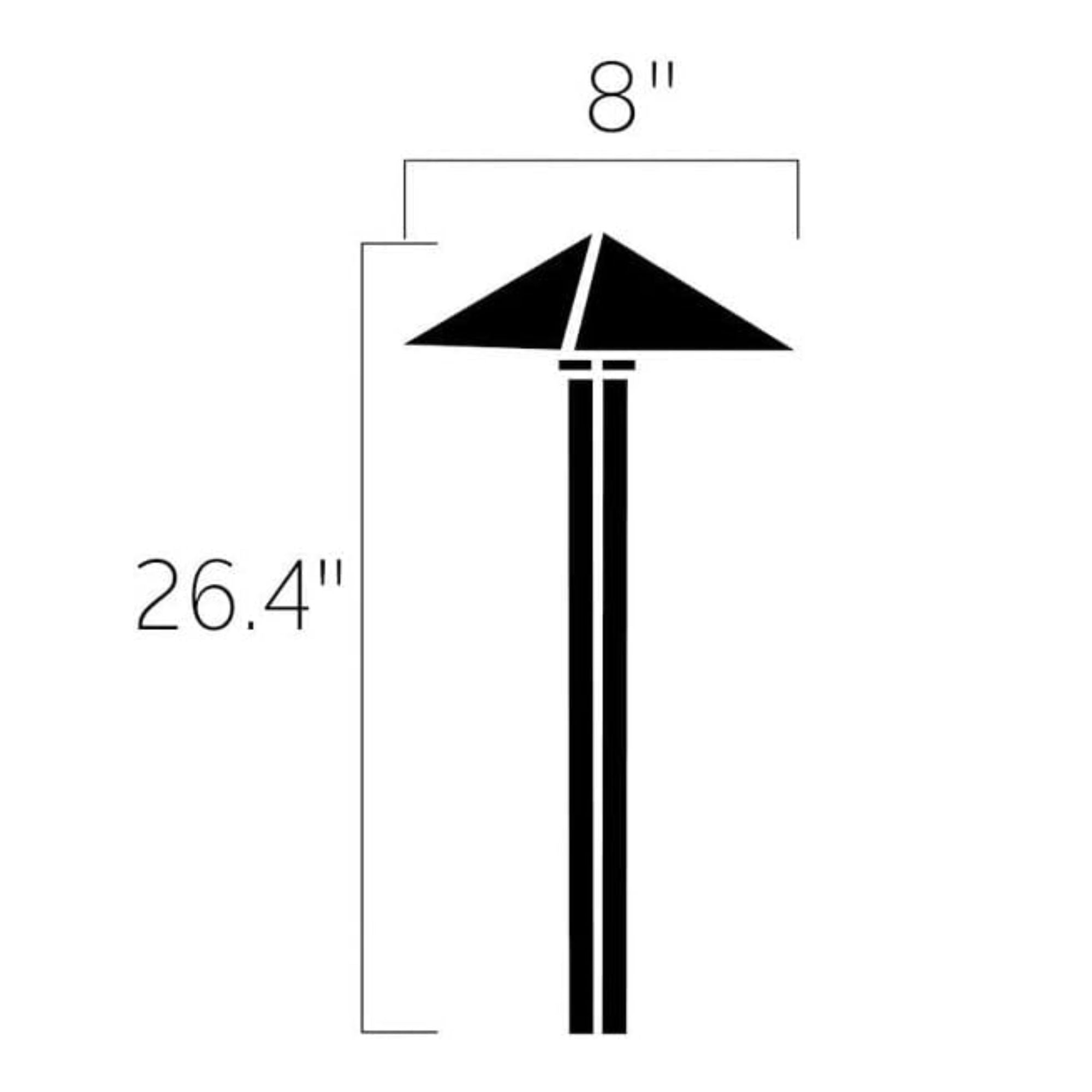 Kichler Pyramid 27" 3000K LED Integrated Path Light in Textured Tannery Bronze