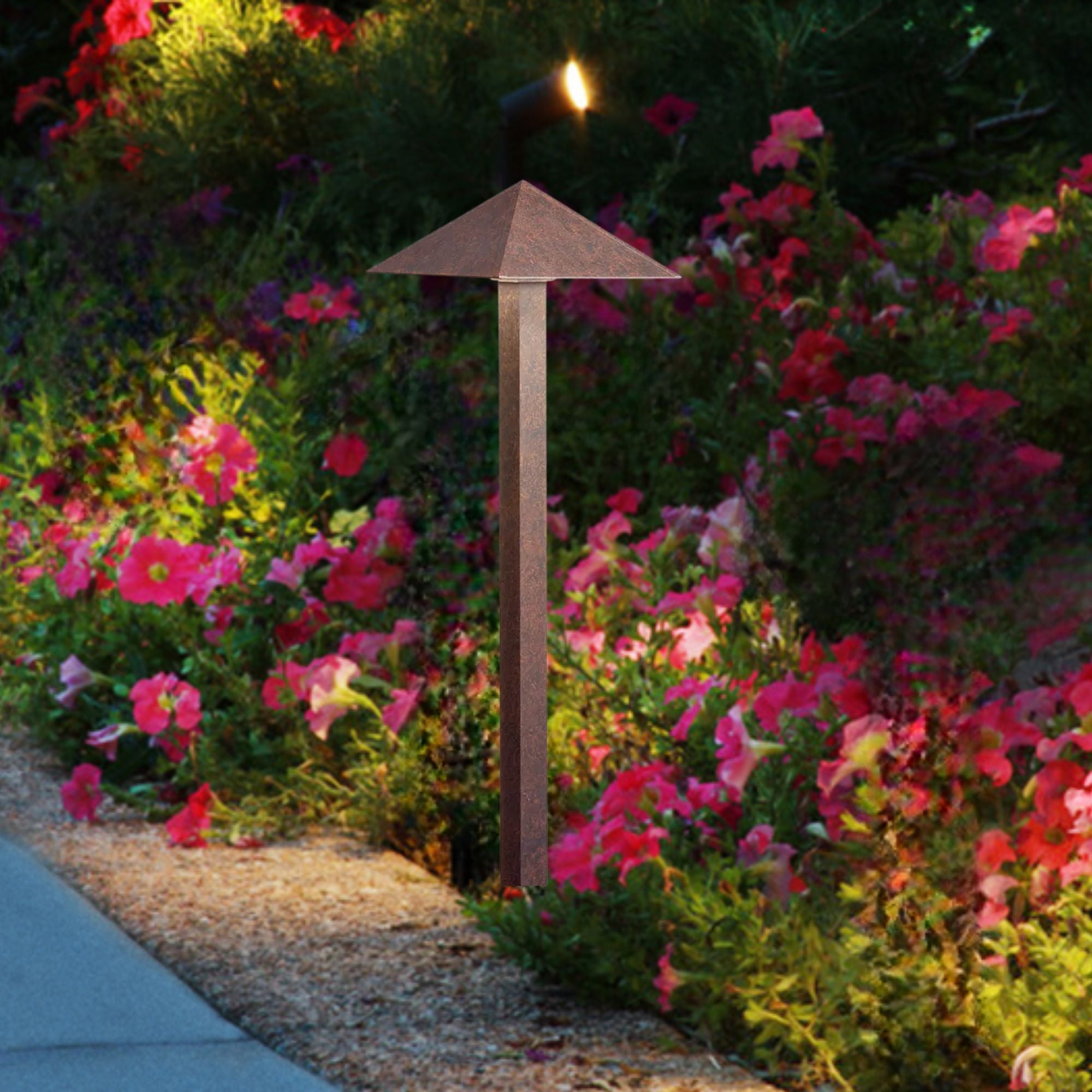 Kichler Pyramid 27" 3000K LED Integrated Path Light in Textured Tannery Bronze