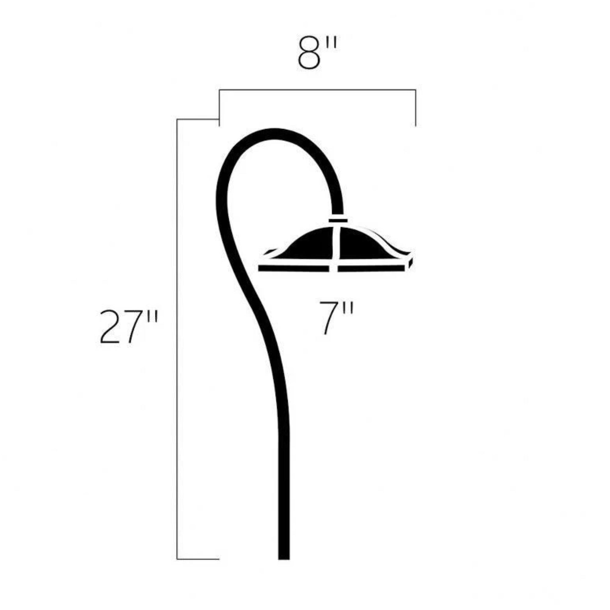 Kichler 27.5" 2700K Shepherd's Crook LED Path Light in Textured Architectural Bronze