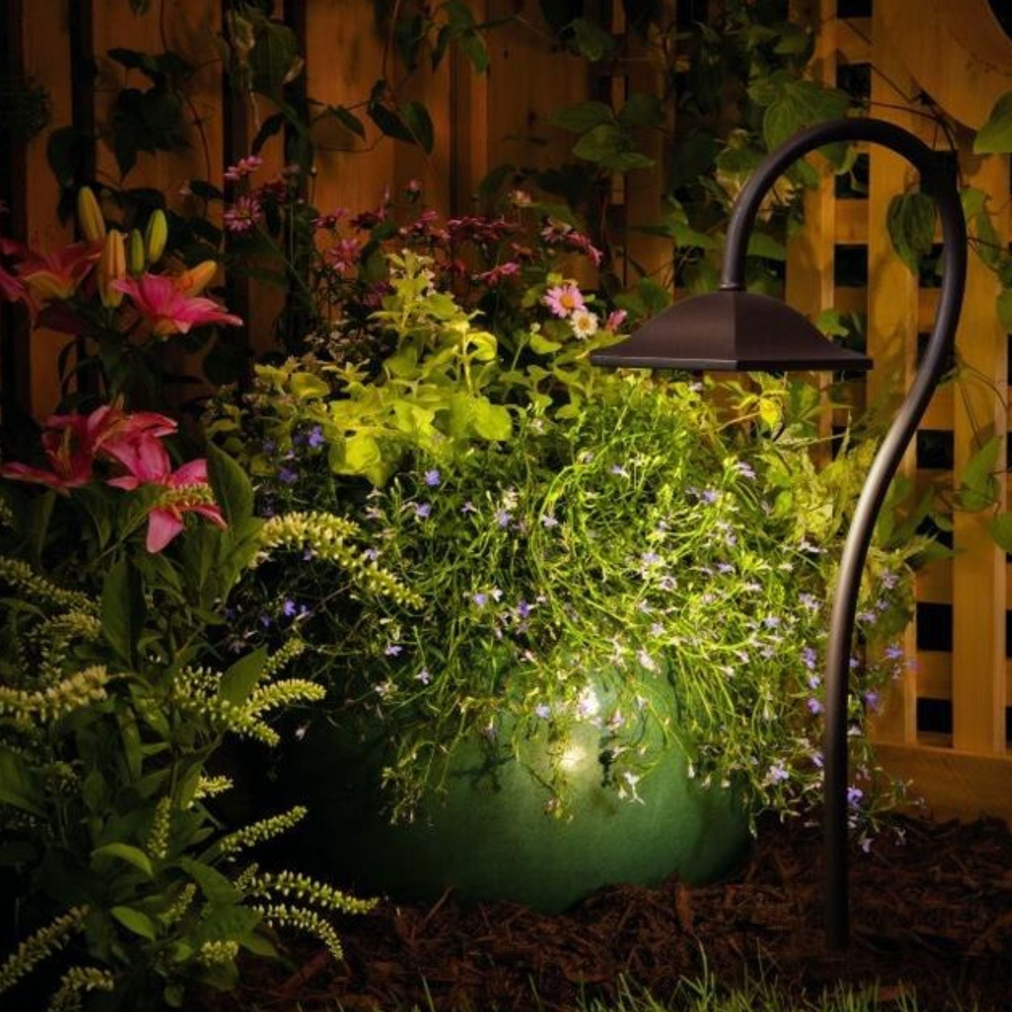 Kichler 27.5" 2700K Shepherd's Crook LED Path Light in Textured Architectural Bronze