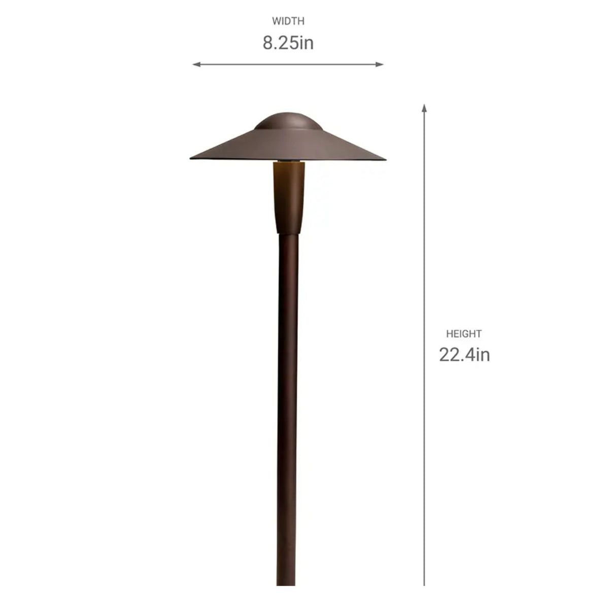 Kichler CBR LED Integrated 22.4 in. 2700K Path Light in Textured Architectural Bronze