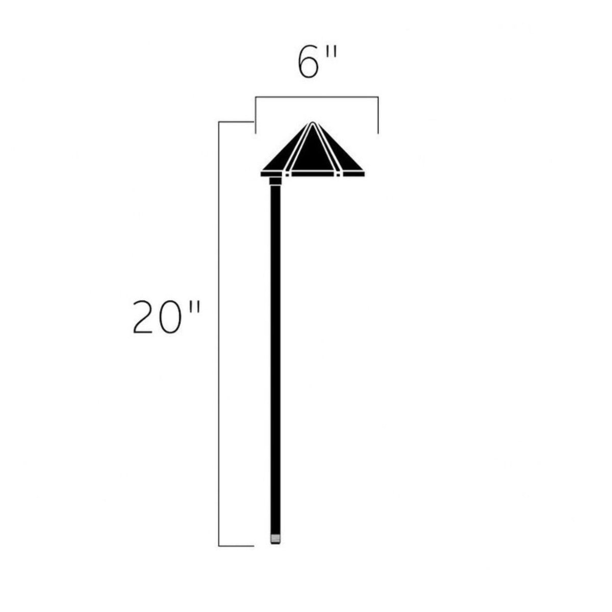 Side Mount 2700K LED Integrated 20" Path Light, Textured Black