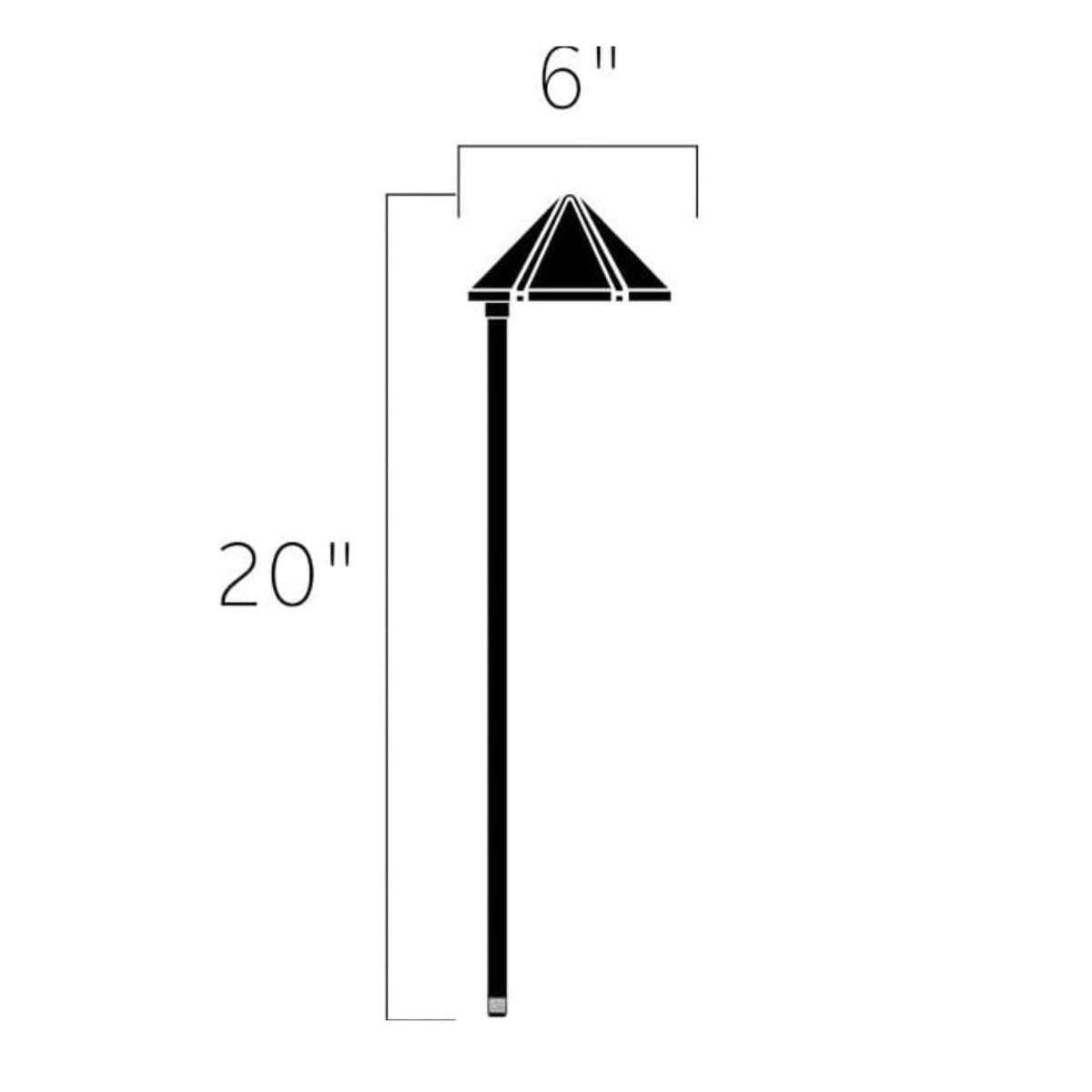 Side Mount 3000K LED Integrated 20" Path Light - Textured Black