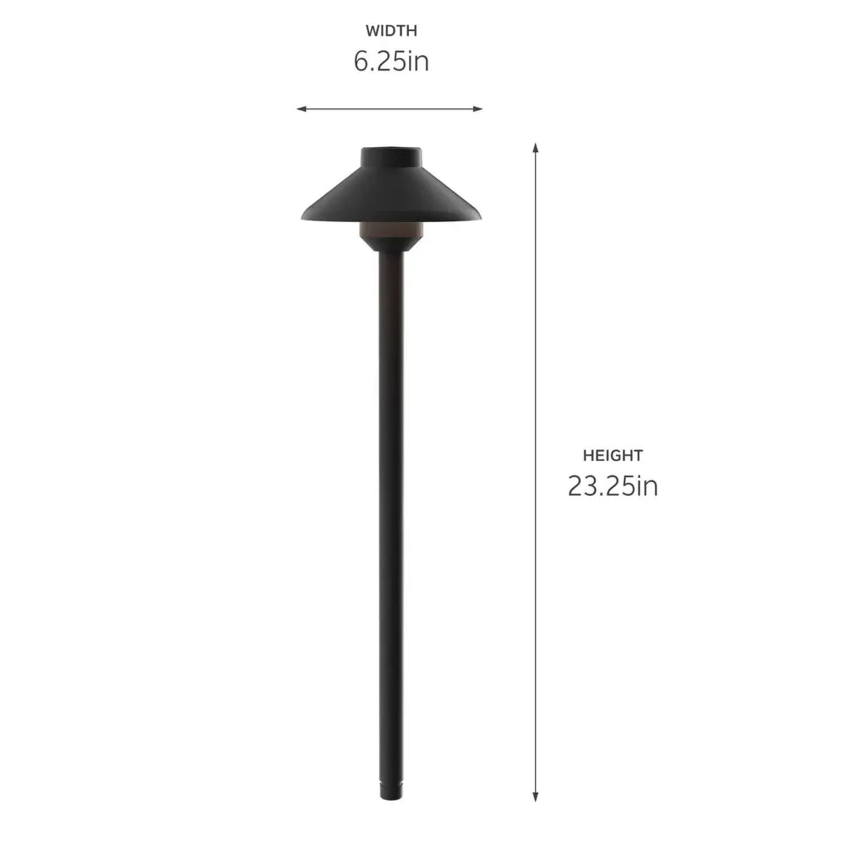 Kichler Stepped Dome 23" 3000K LED Integrated Path Light in Textured Black