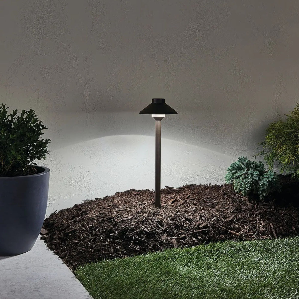 Kichler Stepped Dome 23" 3000K LED Integrated Path Light in Textured Black