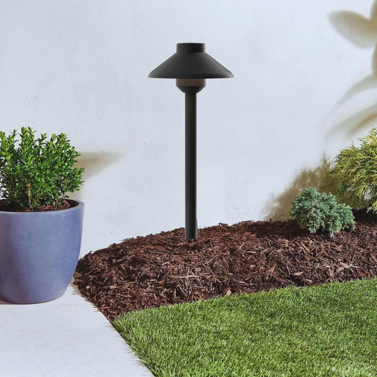 Kichler Stepped Dome 23" 3000K LED Integrated Path Light in Textured Black