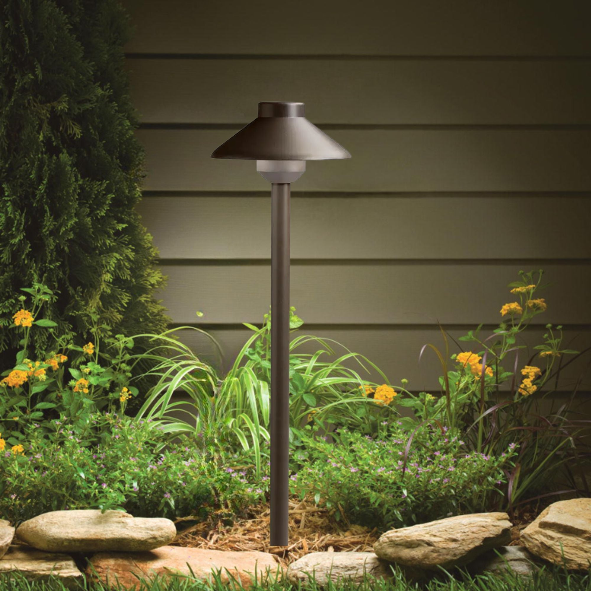 Kichler CBR LED Integrated 15.7" 2700K Path Light in Textured Architectural Bronze