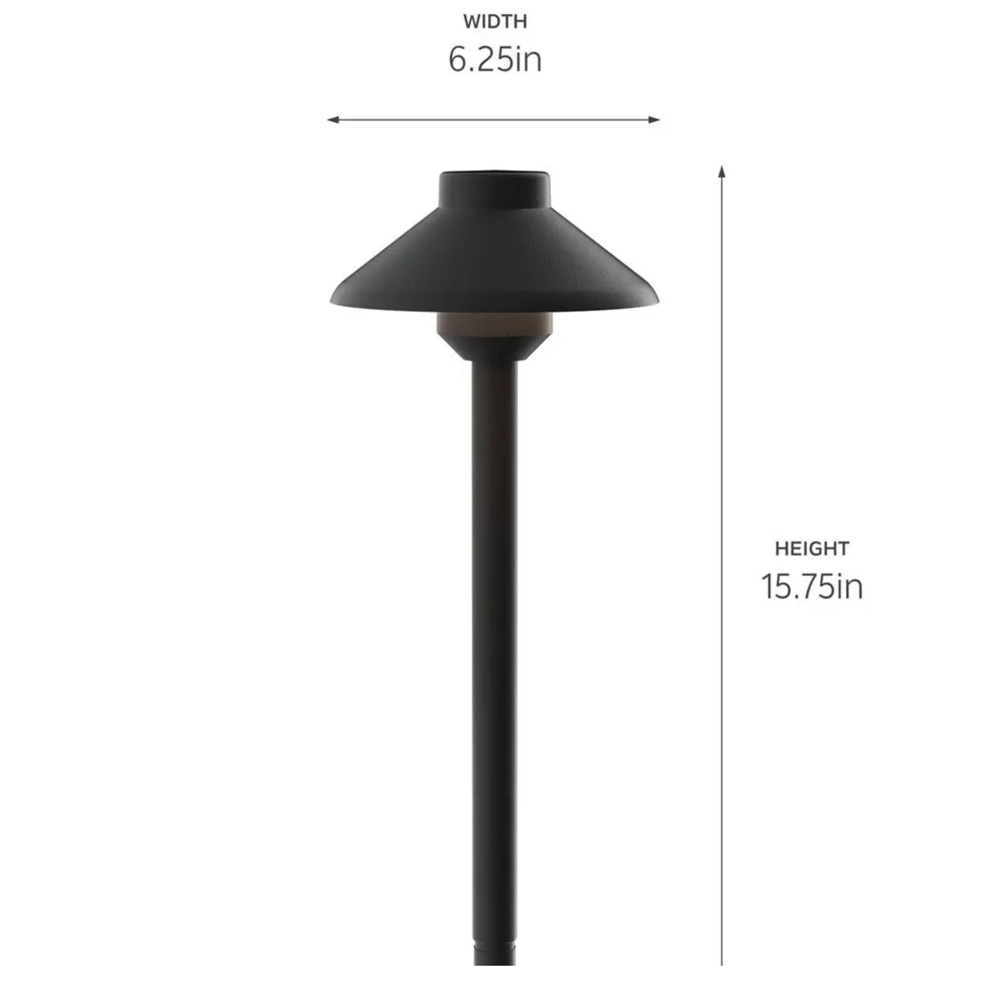 Kichler CBR LED Integrated 15.76" 3000K Path Light in Textured Black