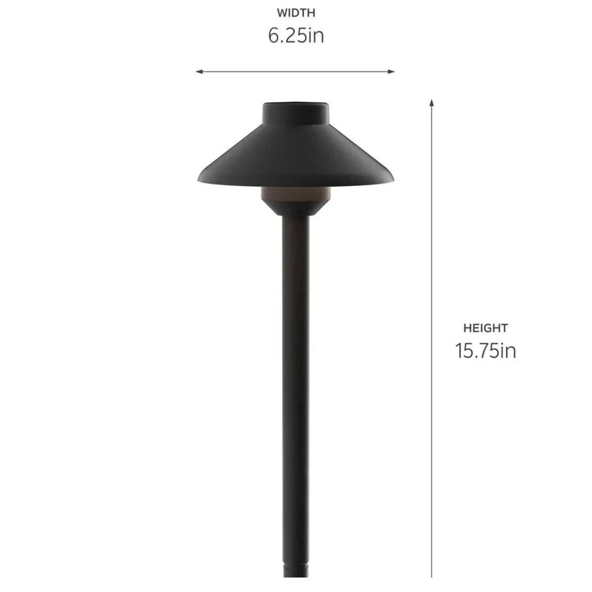 Kichler CBR LED Integrated 15.76" 3000K Path Light in Textured Black