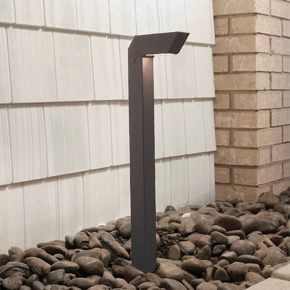 Kichler Contemporary Right Angle 22" Path Light in Textured Architectural Bronze