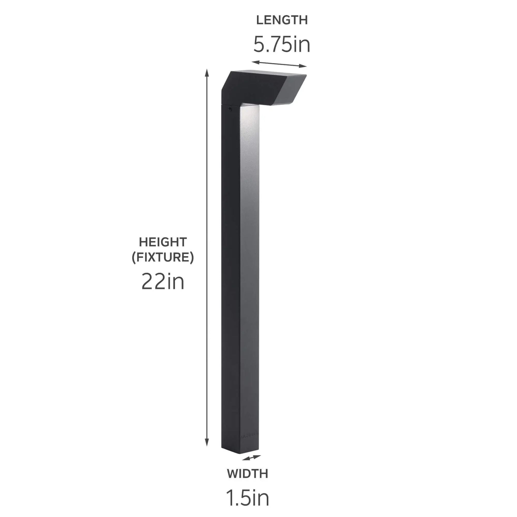 Kichler Contemporary Right Angle 22" Path Light in Textured Black