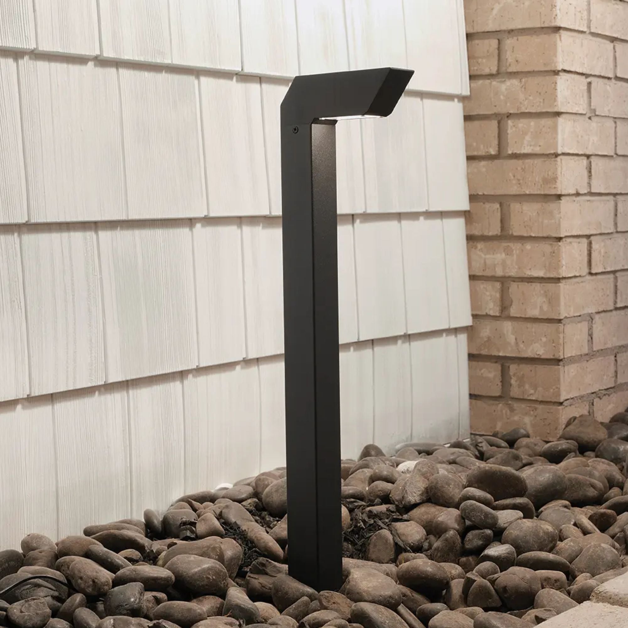 Kichler Contemporary Right Angle 22" Path Light in Textured Black