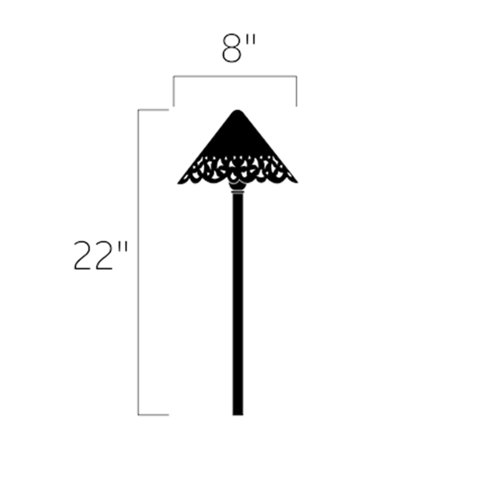 Kichler Cast Hammered Roof 22" 2700K LED Path Light in Textured Tannery Bronze