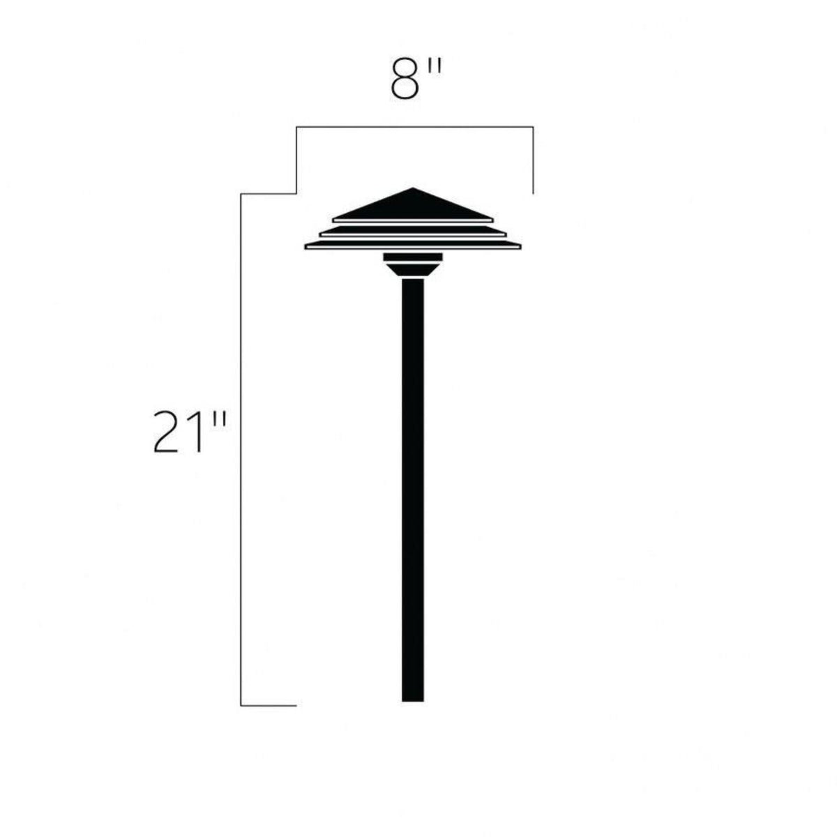Kichler Round Tiered 21″ 3000K LED Integrated Path Light in Textured Black