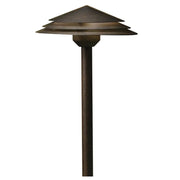Kichler Round Tiered 21" 3000K LED Integrated Path Light in Aged Bronze