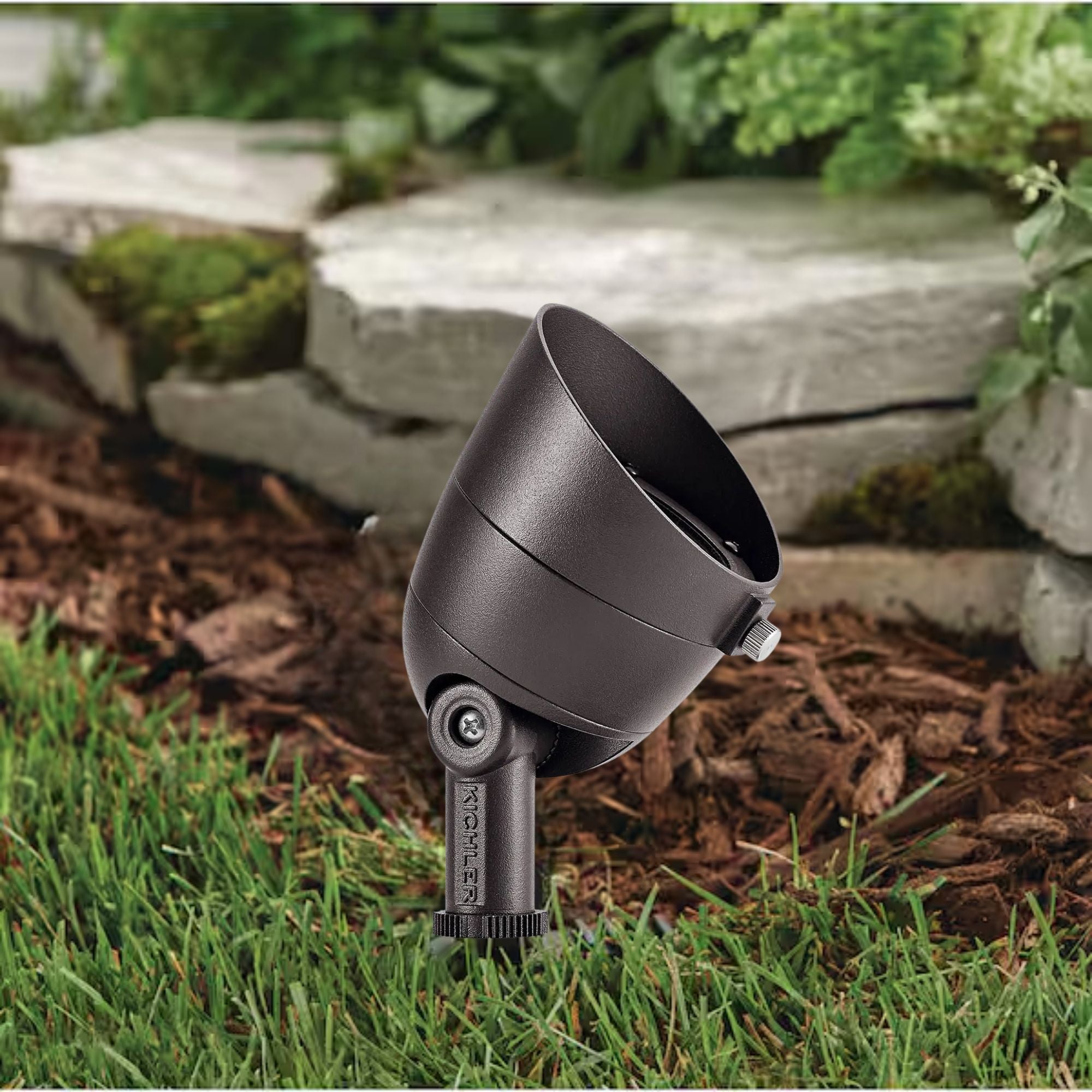 LED Integrated 3000K Spot Light, 10 Degree, Textured Architectural Bronze