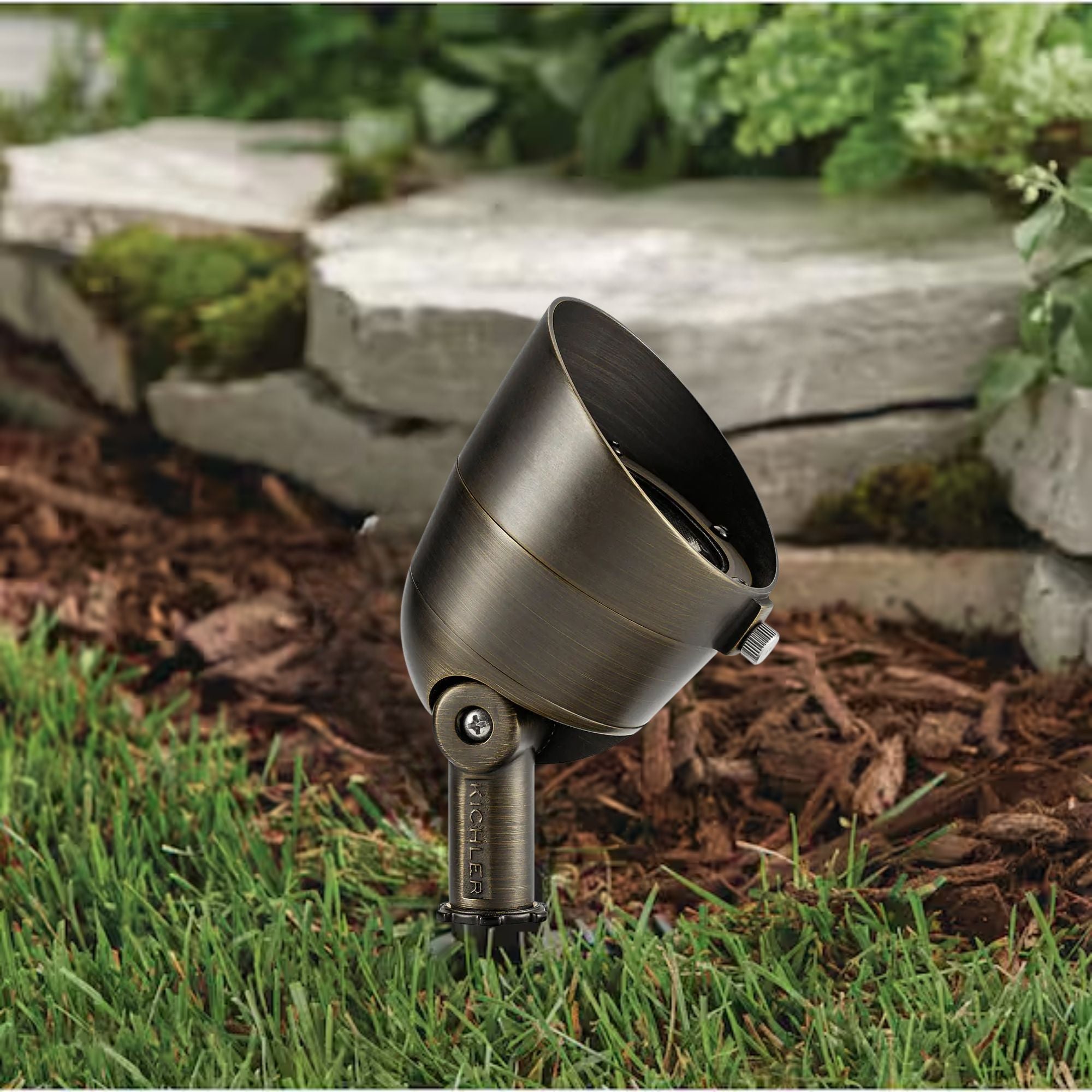 LED Integrated 2700K Spot Light, 10 Degree, Centennial Brass