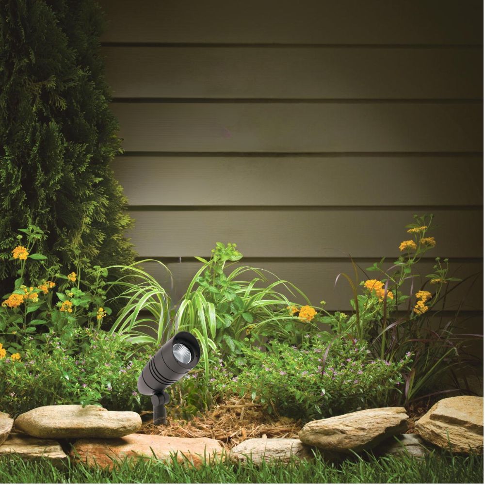 120V LED Small Accent Spot Light, 3000K, 15 Degree, Textured Architectural Bronze