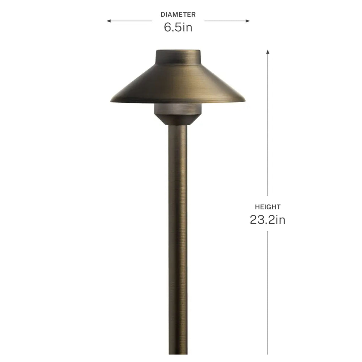 Stepped Dome 22" Path Light, 2700K, Centennial Brass