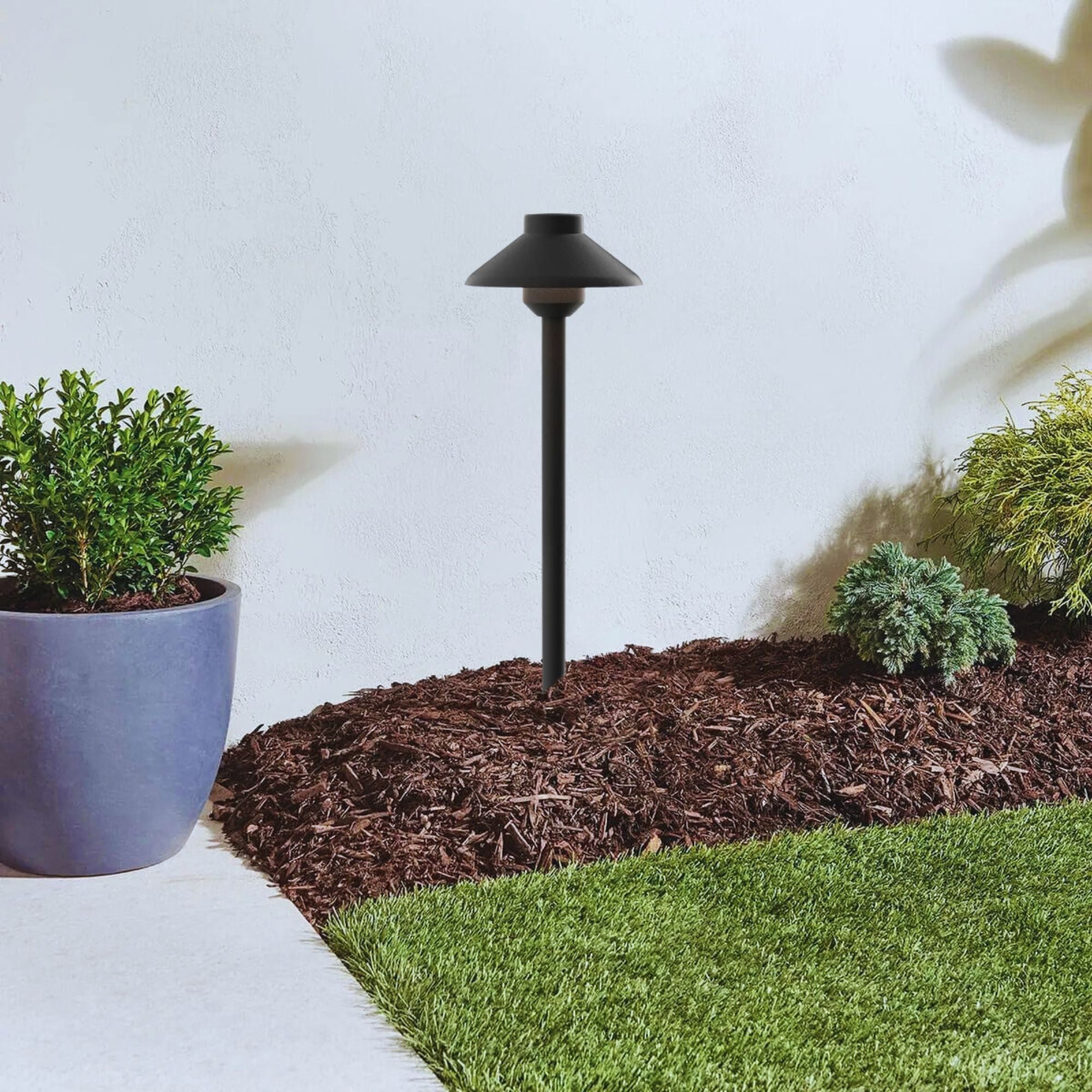 Kichler Stepped Dome 22.5″ LED Path Light in Textured Black