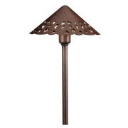 Kichler Cast Hammered Roof 22″ 3000K LED Path Light in Textured Tannery Bronze