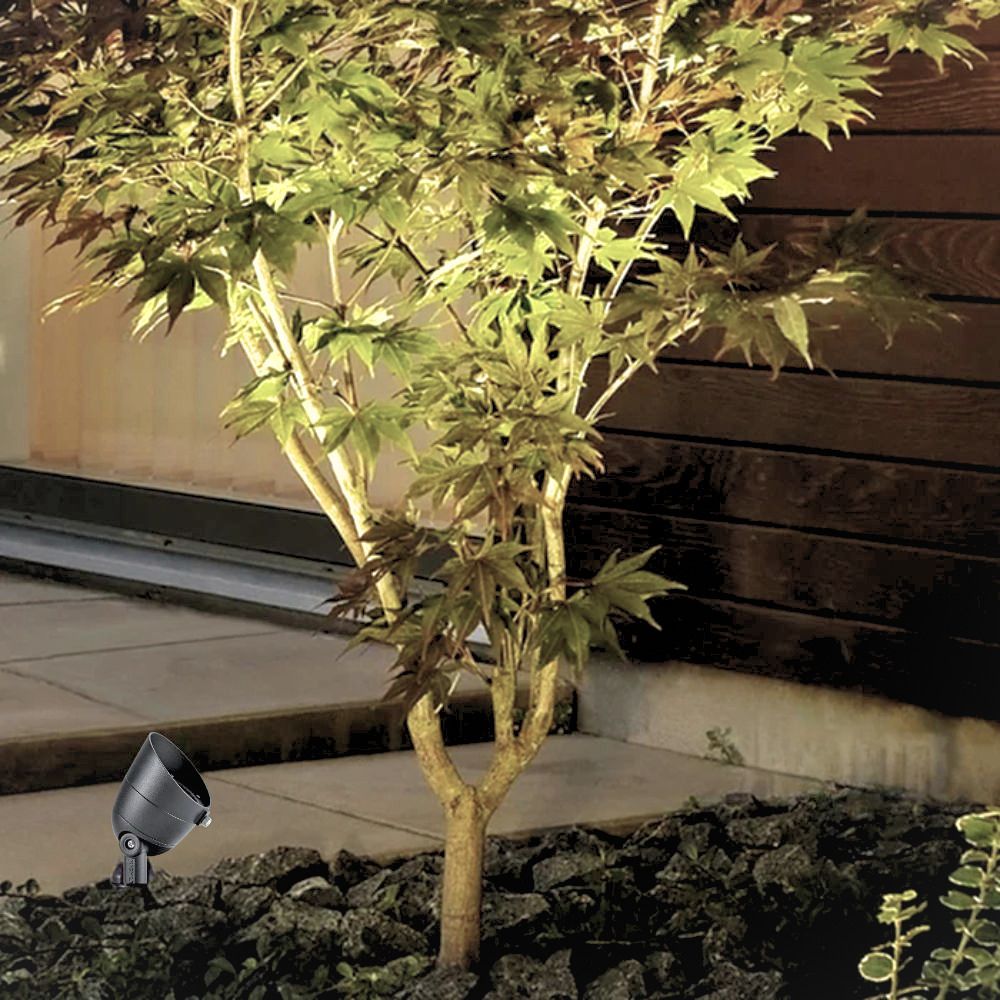LED Landscape Spot Light, 3000K, 10 Degree, Textured Architectural Bronze