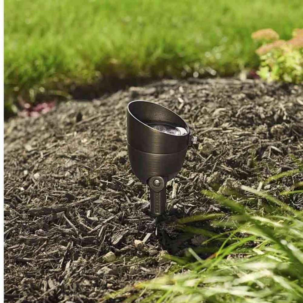 LED Landscape Integrated Spot Light, 3000K, 35 Degree, Centennial Brass