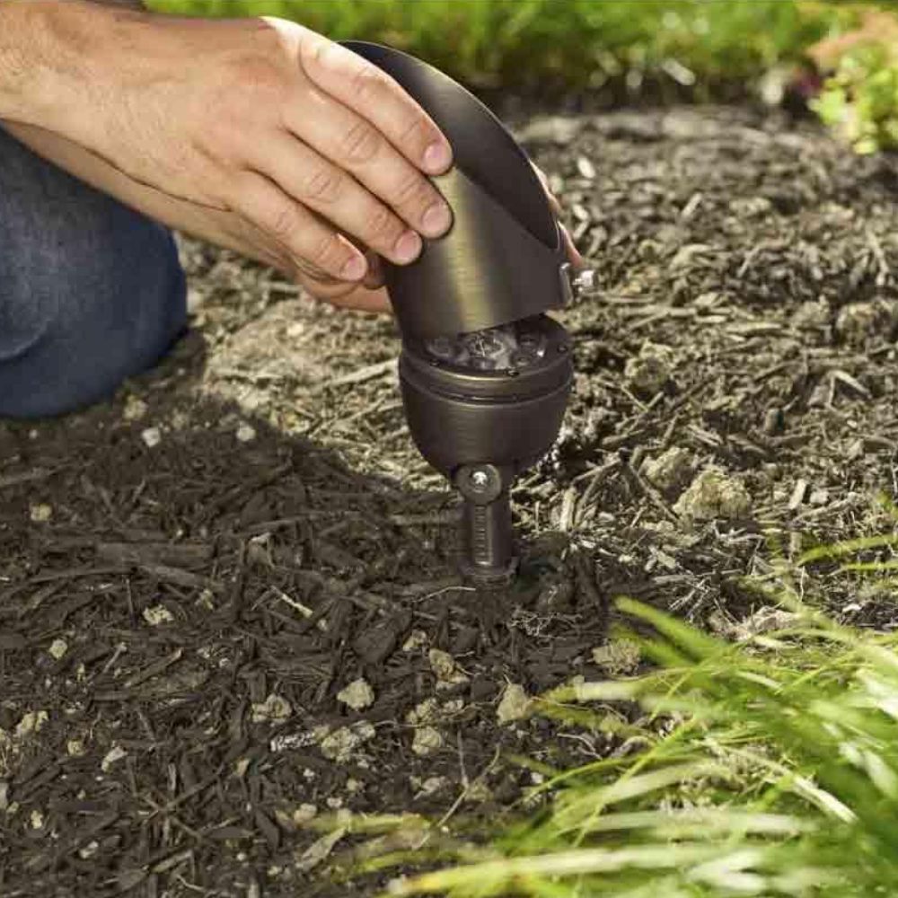LED Landscape Integrated Spot Light, 3000K, 35 Degree, Centennial Brass