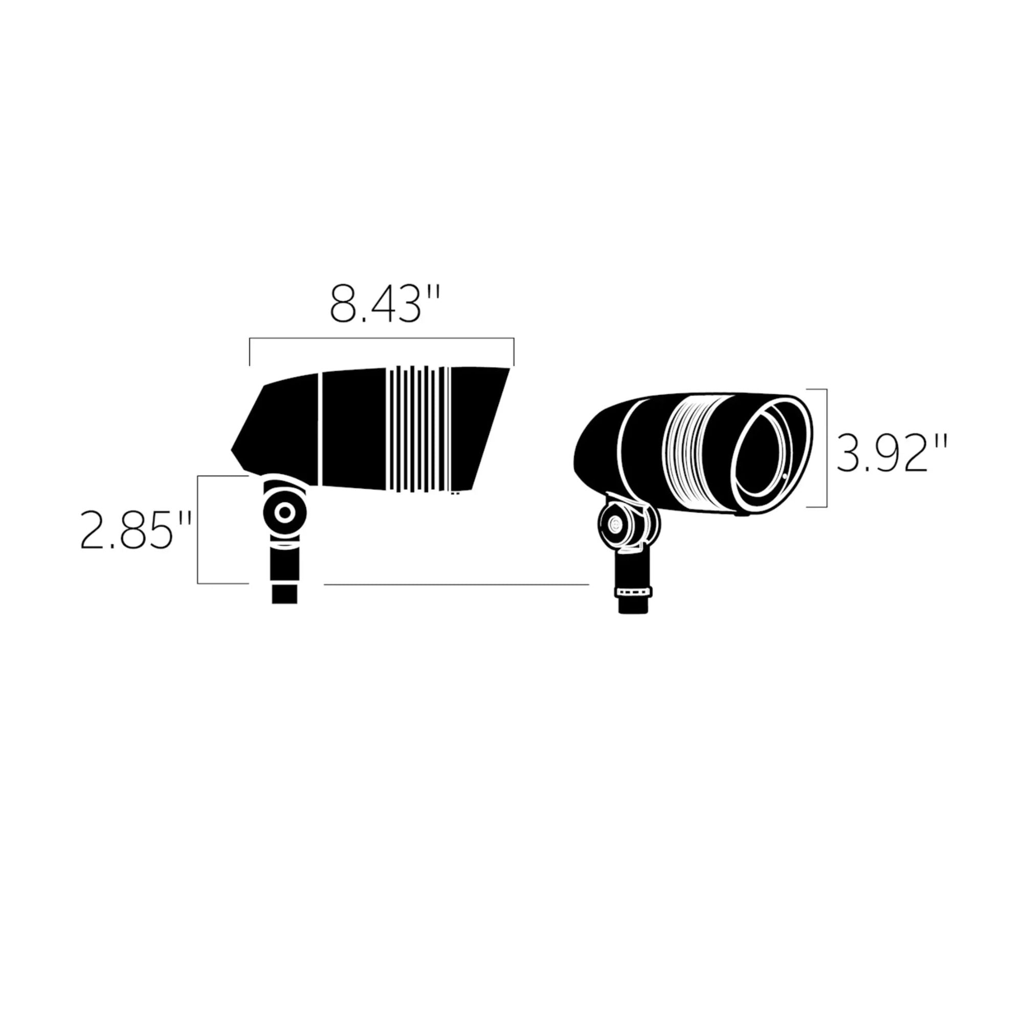 120V LED Large Accent Spot Light, 3000K, 33 Degree, Textured Black
