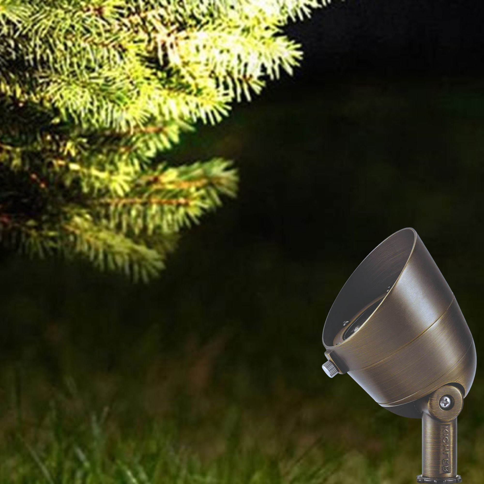 LED Landscape Accent Spot Light, 2700K, 35 Degree, Centennial Brass