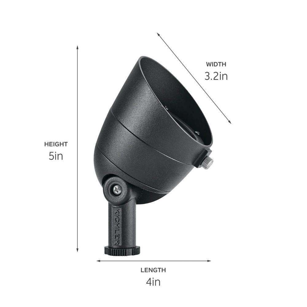 LED Integrated 3000K Spot Light, 10 Degree, Textured Black