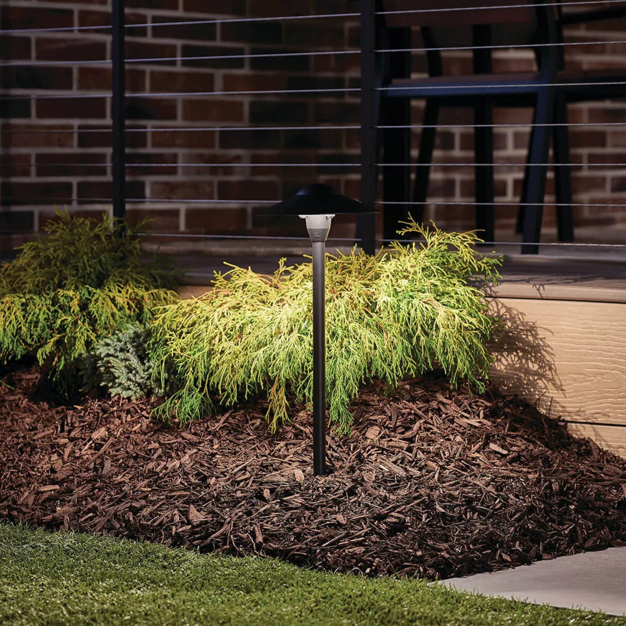 Kichler Domed 21" LED Retrofit Path Light in Textured Black