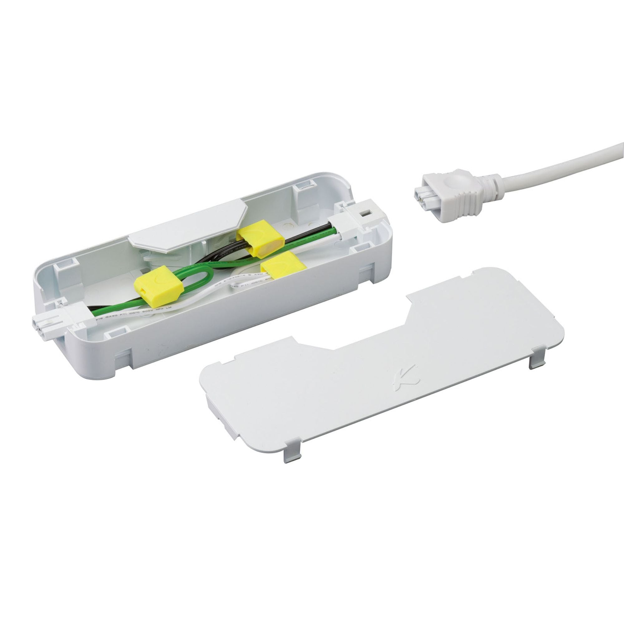 Wire Module Box for 6U Under cabinet lights, White