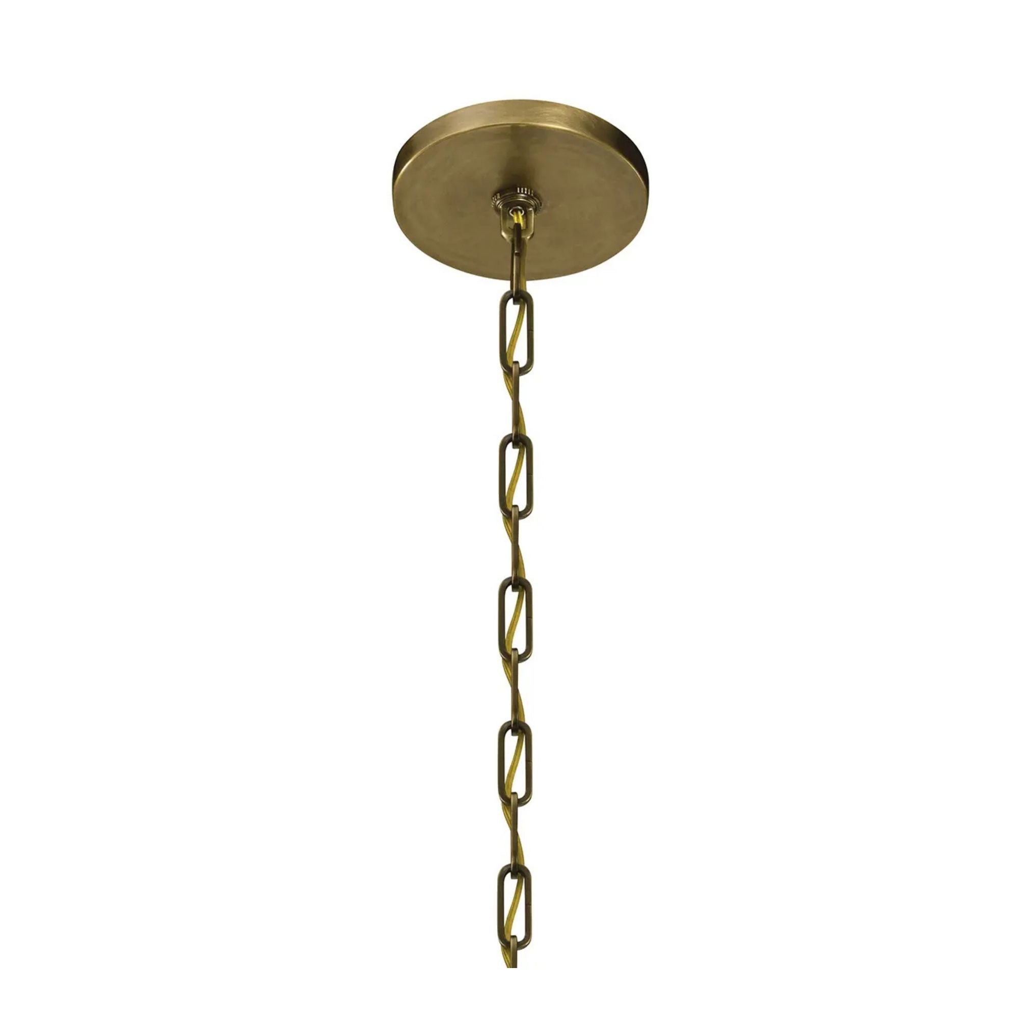 Abbotswell 30" 12-Light Foyer Chandelier, Natural Brass Finish - Bees Lighting