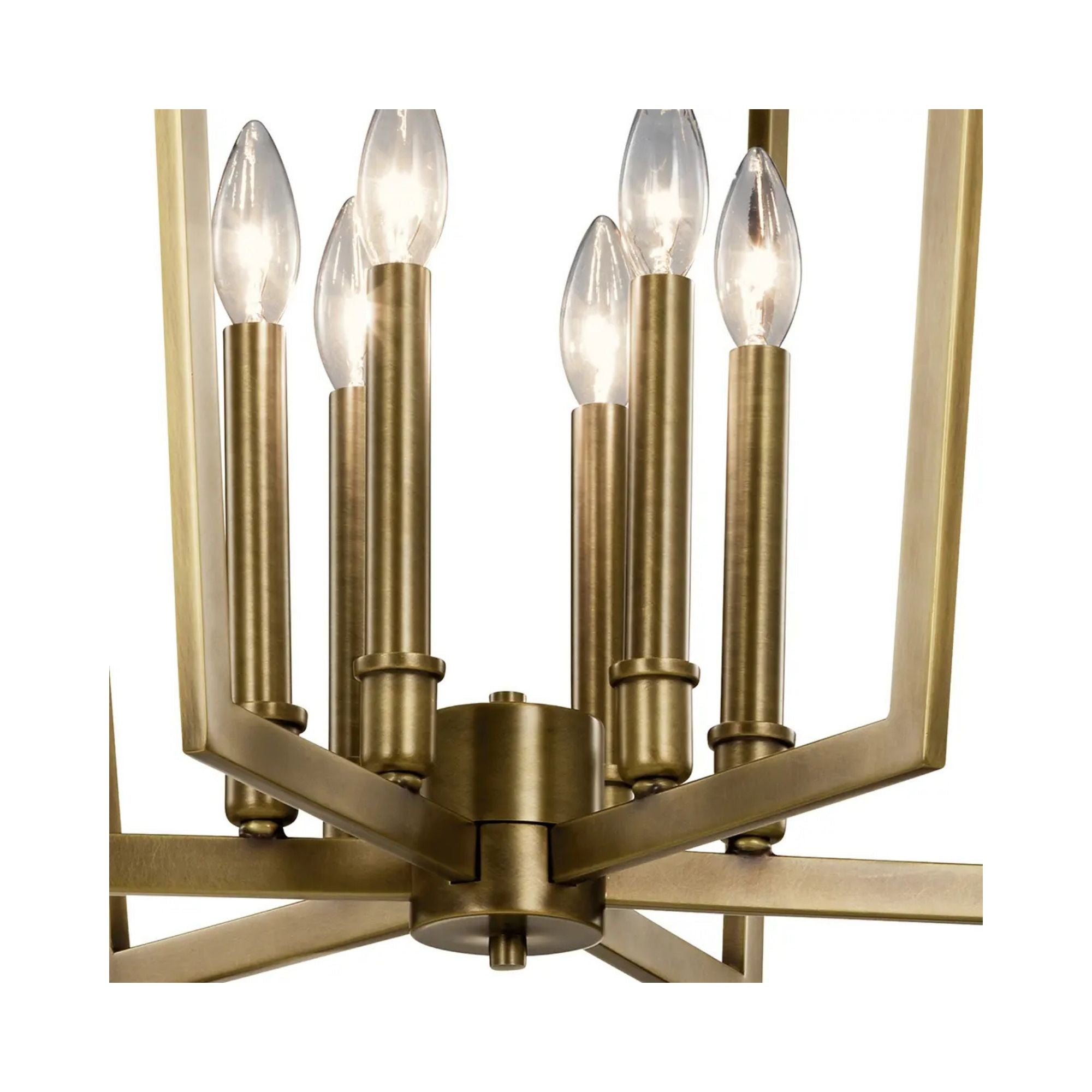 Abbotswell 25" 6-Light Foyer Pendant, Natural Brass Finish