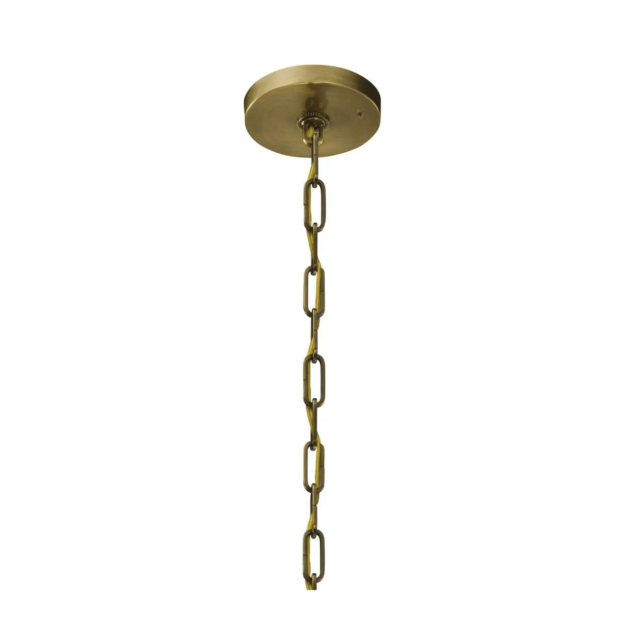 Abbotswell 25" 6-Light Foyer Pendant, Natural Brass Finish