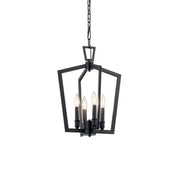 Abbotswell 14" 4-Light Pendant, Black Finish