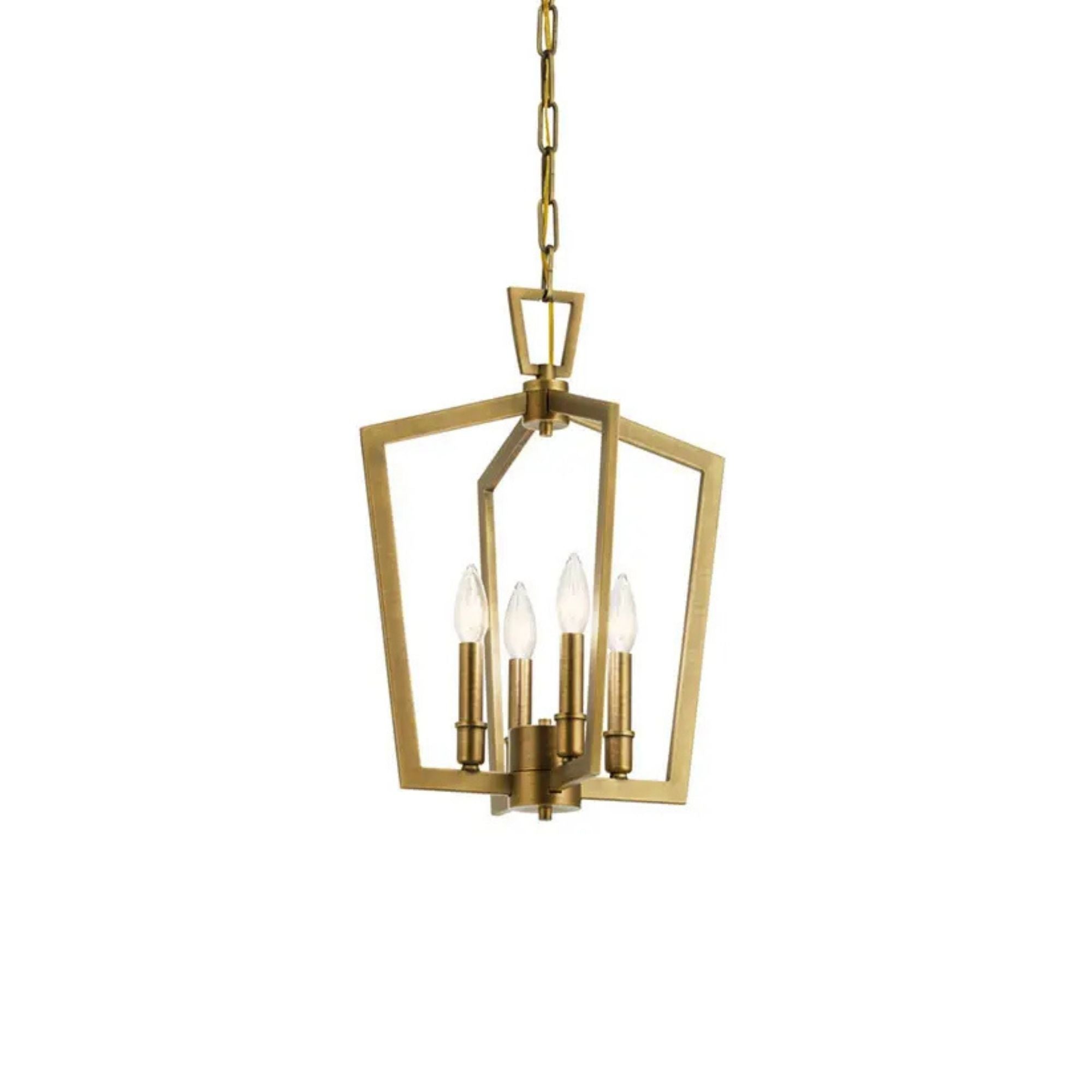 Abbotswell 14" 4-Light Pendant, Natural Brass Finish