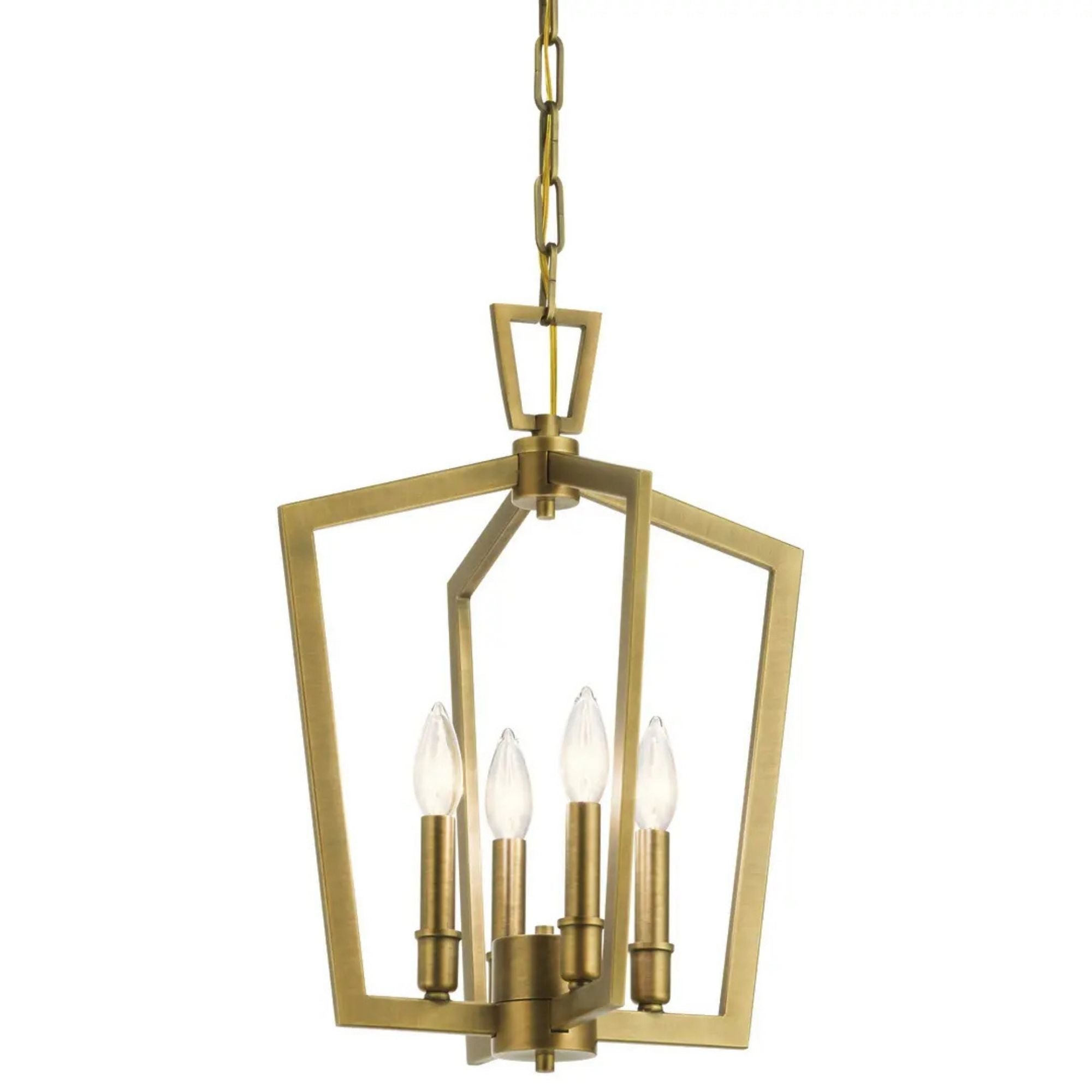 Abbotswell 14" 4-Light Pendant, Natural Brass Finish