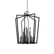 Abbotswell 37" 16 Light Foyer Pendant, Black Finish